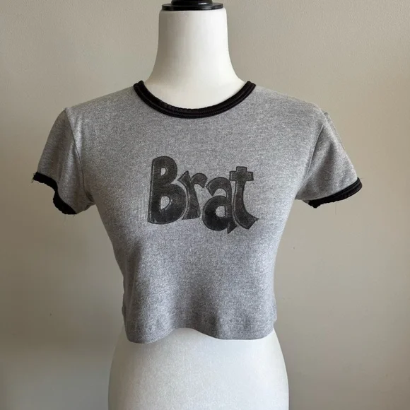 Y2K Brat Crop Top - Picture 1 of 7